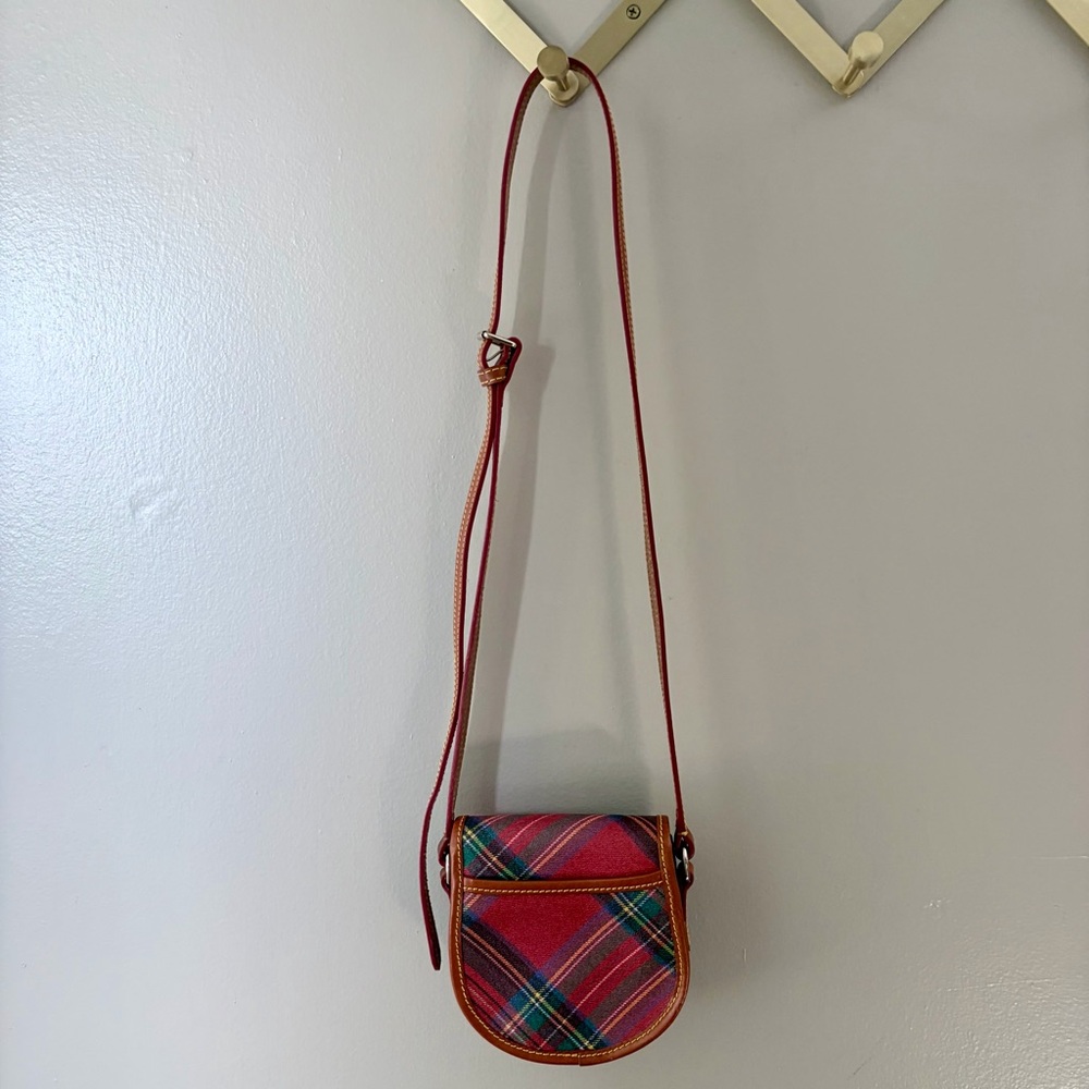 Dooney & Bourke Tartan Plaid Mini Crossbody Bag - Royal Stewart Red - Picture 2 of 10